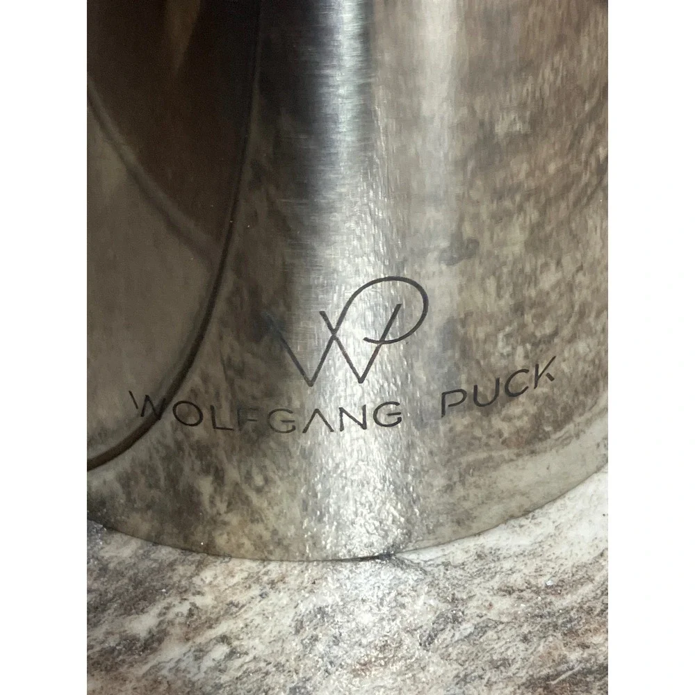 Wolfgang Puck Stainless Steel Utensil Holder Kitchen Tool Crock Silver 6 Inch